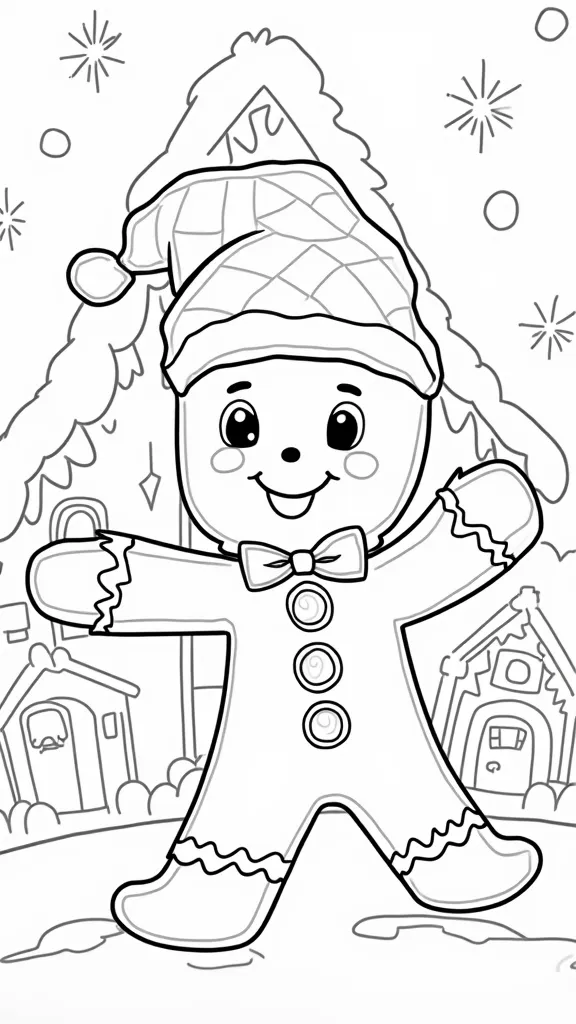 gingerbread man coloring pages printable